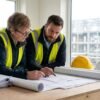 Dirección facultativa firmando la certificación de obra mensual en la construcción
