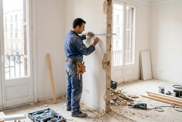 Empresas de reformas en España trabajando en la reforma de una vivienda