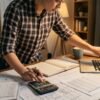 Técnico calculando gastos generales y beneficio industrial de un presupuesto de obra