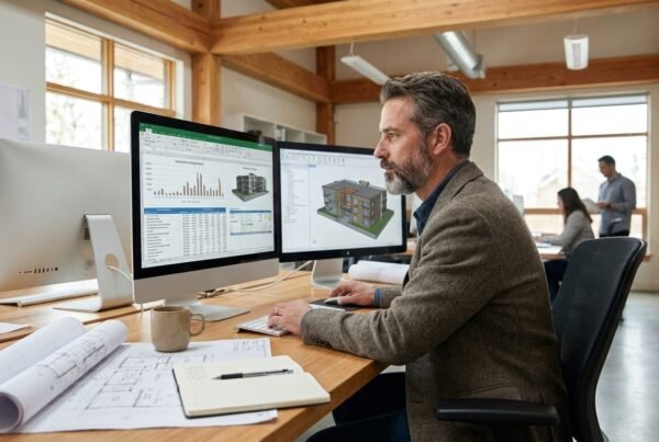 Arquitecto técnico abriendo un presupuesto en formato BC3 en su programa